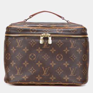 Pre Owned Louis Vuitton Brown Monogram Nice BB Vanity Case
