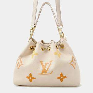 Pre Owned Louis Vuitton LV Summer Beige Monogram Empreinte Leather Handle Bag