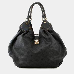 Pre Owned Louis Vuitton Mahina Noir Monogram Mahina Size L