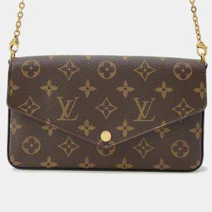 Pre Owned Louis Vuitton Felicie Pochette Fuchsia Monogram