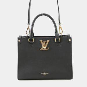 Pre Owned Louis Vuitton Padlock & Go Noir Grained Calf Leather