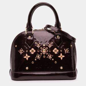 Pre Owned Louis Vuitton Purple Monogram Vernis Flower Alma BB