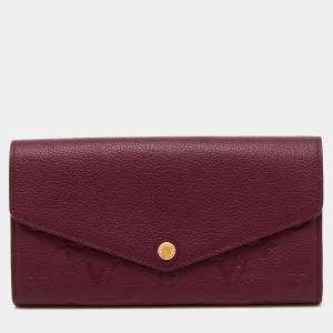 Pre Owned Louis Vuitton Aurore Monogram Empreinte Leather Sarah Wallet