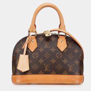 Pre Owned Louis Vuitton Brown Monogram Alma BB