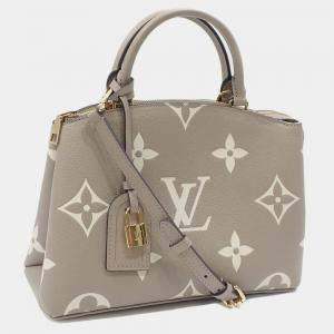 Pre Owned Louis Vuitton Petit Palais Tourterelle Monogram Empreinte Leather Handbag