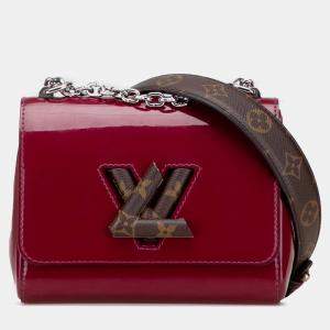 Pre Owned Louis Vuitton Red Vernis Monogram Twist PM
