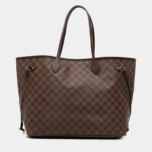 Pre Owned Louis Vuitton Brown Damier Ebene Neverfull GM