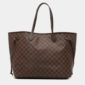 Pre Owned Louis Vuitton Brown Damier Ebene Neverfull GM