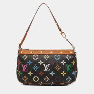 Pre Owned Louis Vuitton Black Monogram Multicolore Pochette Accessoires