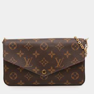 Pre Owned Louis Vuitton Brown Monogram Pochette Felicie