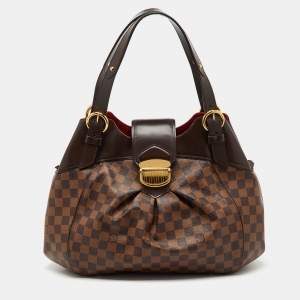 Pre Owned Louis Vuitton Damier Ebene Canvas Sistina GM Bag