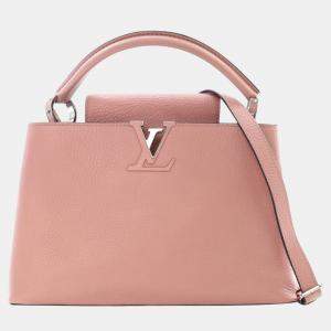Pre Owned Louis Vuitton Pink Taurillon Capucines PM