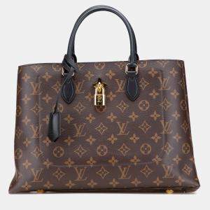 Pre Owned Louis Vuitton Brown Monogram Flower Tote