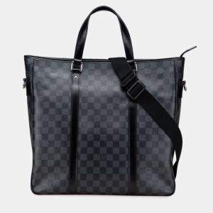 Pre Owned Louis Vuitton Black Damier Graphite Tadao PM