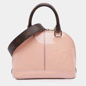 Pre Owned Louis Vuitton Pink Vernis Miroir Alma BB