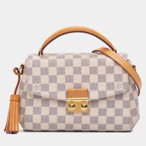 Pre Owned Louis Vuitton White Damier Azur Croisette