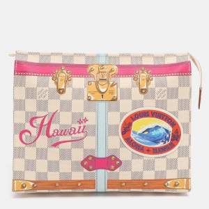 Pre Owned Louis Vuitton Damier Azur Canvas Summer Trunk Toiletry Pouch