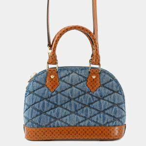 Pre Owned Louis Vuitton Maltage Alma Blue/Brown Denimtextile Size BB
