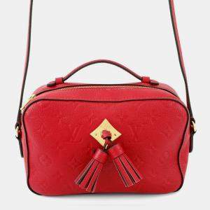 Pre Owned Louis Vuitton Saintonge Scarlet Monogram Empreinte Leather Handbag