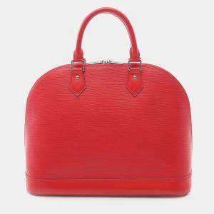 Pre Owned Louis Vuitton Red Epi Alma MM