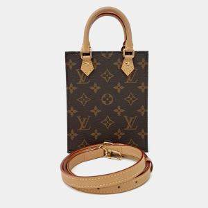 Pre Owned Louis Vuitton Monogram Petit Sac Plat