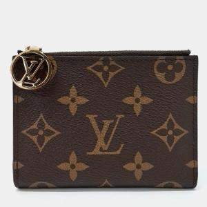 Pre Owned Louis Vuitton Brown PVC Monogram Lisa Wallet