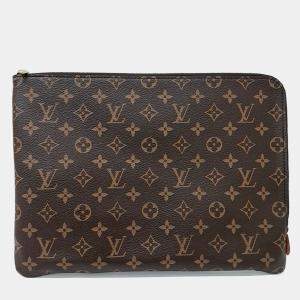 Pre Owned Louis Vuitton Brown PVC Monogram Etu Voyage MM