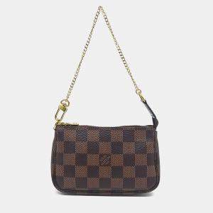 Pre Owned Louis Vuitton Brown Damier Mini Pochette Accessory