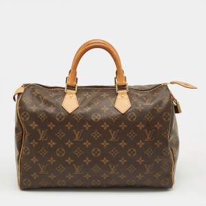 Pre Owned Louis Vuitton Monogram Canvas Speedy 35 Bag