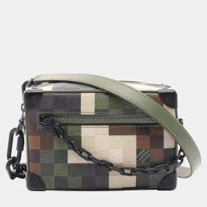 Pre Owned Louis Vuitton Green Damoflage Mini Soft Trunk