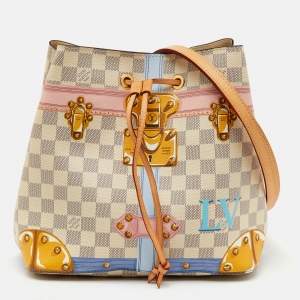 Pre Owned Louis Vuitton Damier Azur Summer Trunks NeoNoe MM Bag