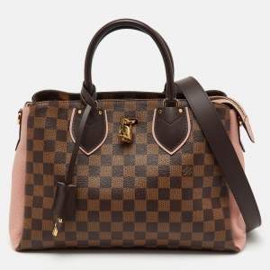 Pre Owned Louis Vuitton Damier Ebene Canvas and Leather Normandy Bag