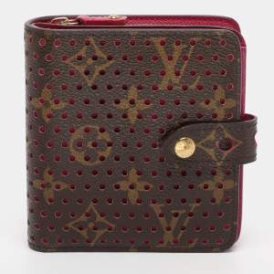 Pre Owned Louis Vuitton Monogram Perforated Canvas Limited Edition Wallet