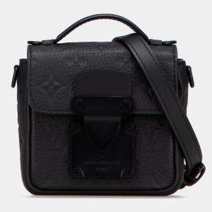 Pre Owned Louis Vuitton Black Monogram Taurillon Pico S Lock