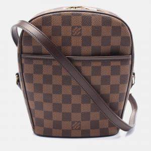 Pre Owned Louis Vuitton Ipanema Brown Damier Ebene Canvas Shoulder Bag