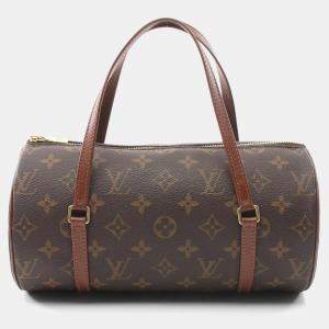Pre Owned Louis Vuitton Papillon Brown Canvas Satchel Bag