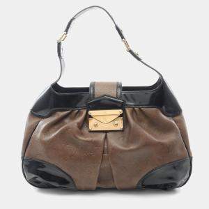 Pre Owned Louis Vuitton Polly Brown/Black Monogram Cuir Embossé Hobo Bag