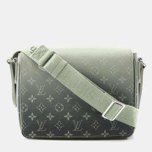 Pre Owned Louis Vuitton District PM Khaki Coated Canvas and Leather Shoulder Bag