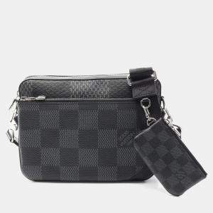 Pre Owned Louis Vuitton Trio Limited Edition Damier Graphite 3D Messenger Bag 