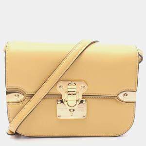 Pre Owned Louis Vuitton Orsay MM Yellow Leather Crossbody Bag