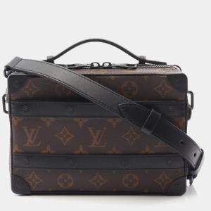 Pre Owned Louis Vuitton Handle Soft Trunk Macassar Monogram Canvas Crossbody Bag 