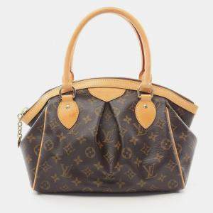 Pre Owned Louis Vuitton Tivoli Brown Monogram Canvas Tote Bag