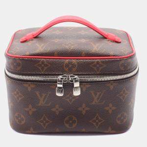 مملوكة مسبقًا Louis Vuitton Nice Mini Brown/Red Monogram Canvas Vanity Case