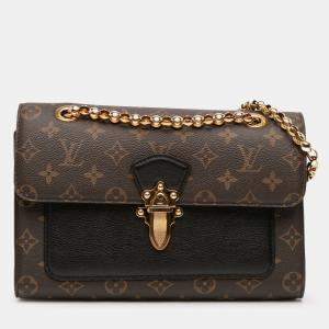 Pre Owned Louis Vuitton Black/Brown Monogram Victoire