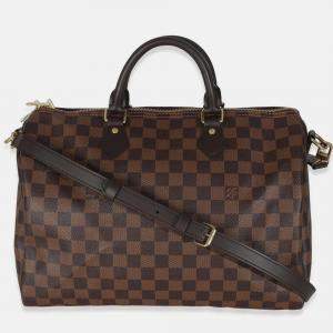 Pre Owned Louis Vuitton Damier Ebene Canvas Speedy Bandouliere 35