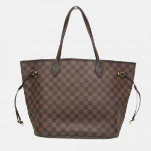Pre Owned Louis Vuitton Brown Damier Neverfull MM Tote
