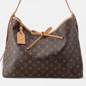 Pre Owned Louis Vuitton Brown Monogram Carryall NM MM Shoulder Bag