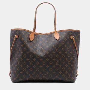Pre Owned Louis Vuitton Brown Monogram Neverfull GM