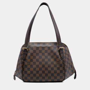 Pre Owned Louis Vuitton Brown Damier Ebene Belem MM
