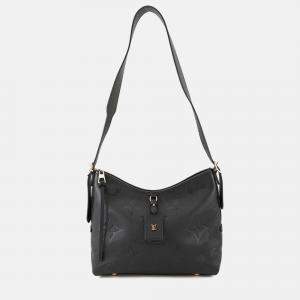 Pre Owned Louis Vuitton Carryall Zip Nm Noir Monogram Empreinte Leather Size Pm